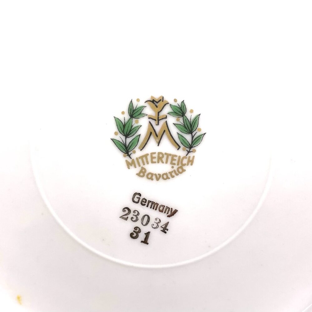 Set 2 Mitterteich Bavaria Germany 7.5" Decorative Bird Plates with Gold Accents - Picture 8 of 12